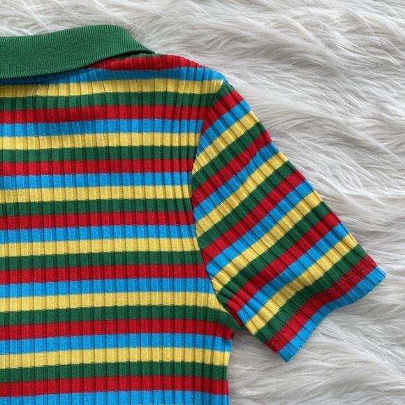 Zara | Multicolored Striped Ribbed Polo - Picture 12 of 13